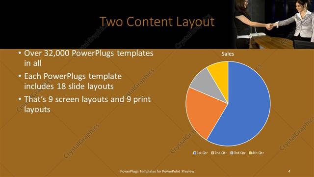 Two Content presentation slide layout