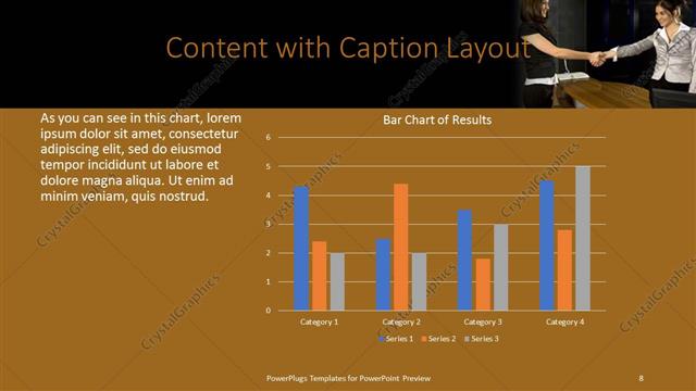 Content with Caption presentation slide layout
