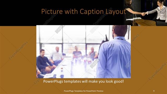 Picture with Caption presentation slide layout