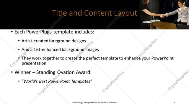 Title and Content presentation slide layout