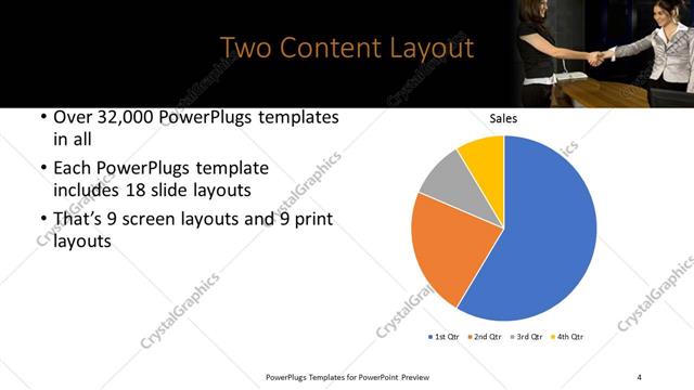 Two Content presentation slide layout