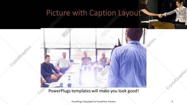 Picture with Caption presentation slide layout