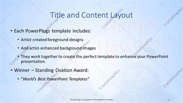 Title and Content presentation slide layout