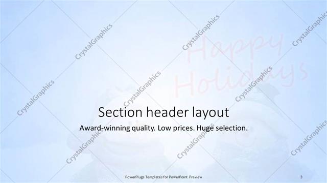 Section Header presentation slide layout