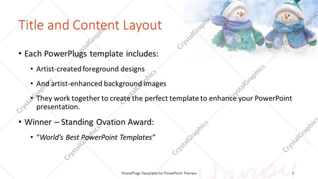 Title and Content presentation slide layout