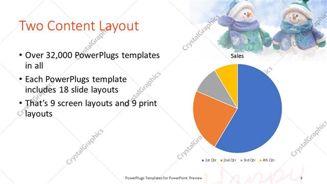 Two Content presentation slide layout
