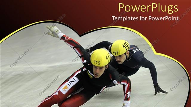  Presentation with show - Two sportsman trying to show their skill