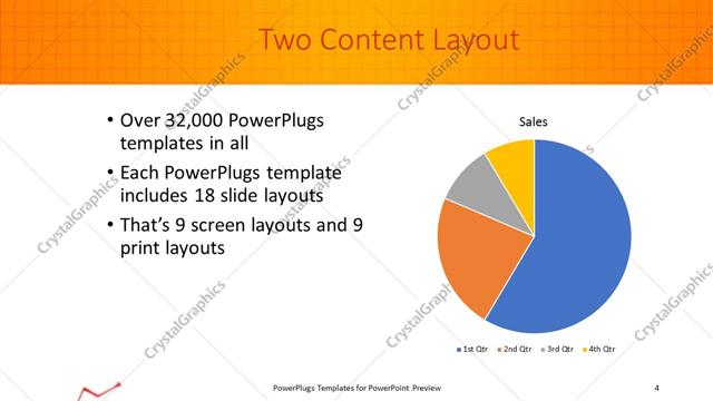 Two Content presentation slide layout