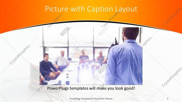 Picture with Caption presentation slide layout