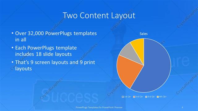 Two Content presentation slide layout