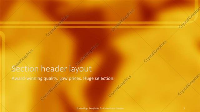 Section Header presentation slide layout