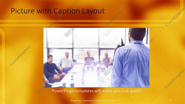Picture with Caption presentation slide layout