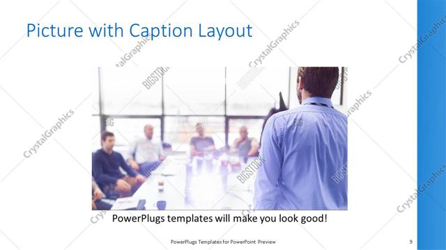 Picture with Caption presentation slide layout