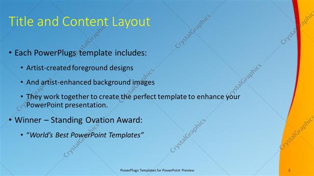 Title and Content presentation slide layout