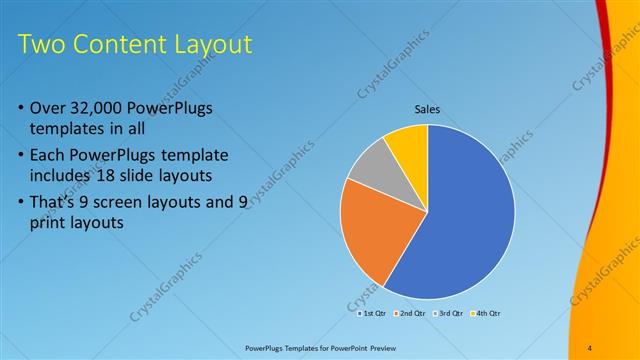 Two Content presentation slide layout