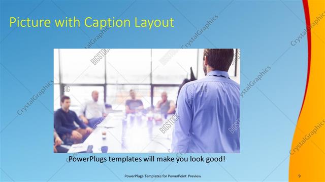 Picture with Caption presentation slide layout