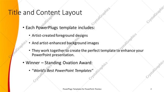 Title and Content presentation slide layout