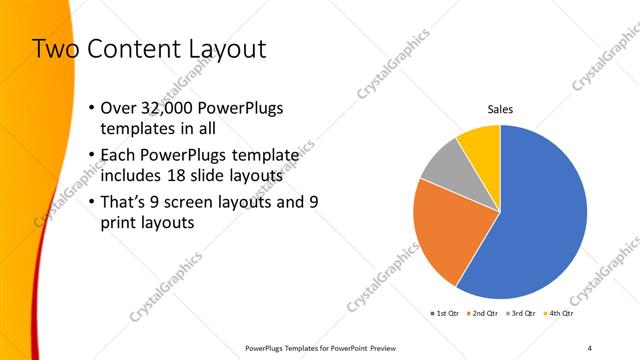 Two Content presentation slide layout