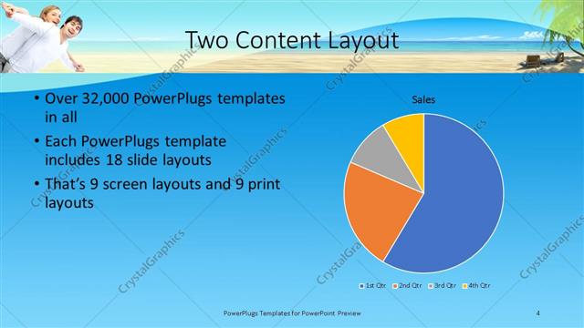 Two Content presentation slide layout