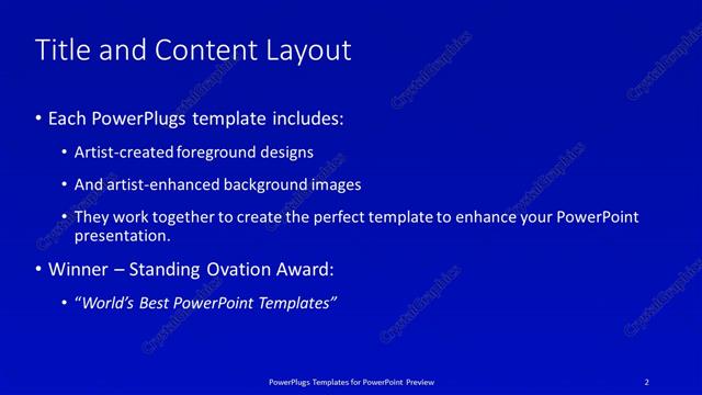 Title and Content presentation slide layout