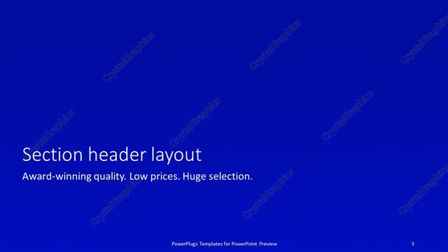 Section Header presentation slide layout
