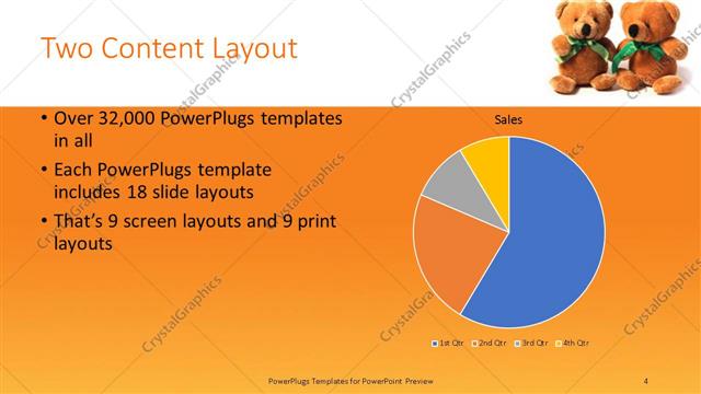 Two Content presentation slide layout