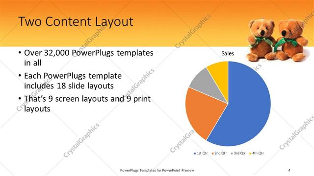 Two Content presentation slide layout