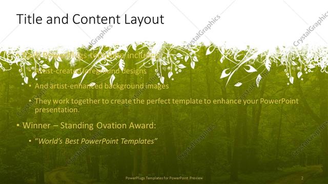 Title and Content presentation slide layout