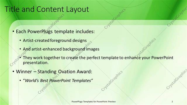 Title and Content presentation slide layout