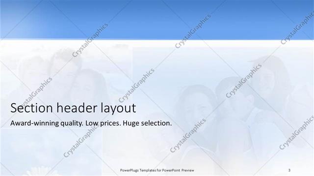Section Header presentation slide layout