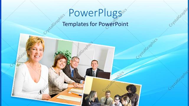  Presentation with tiles - Two tiles with lots of humans having a meeting and smiling