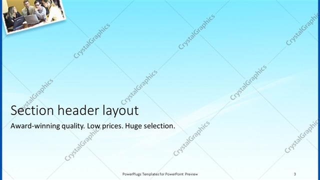 Section Header presentation slide layout