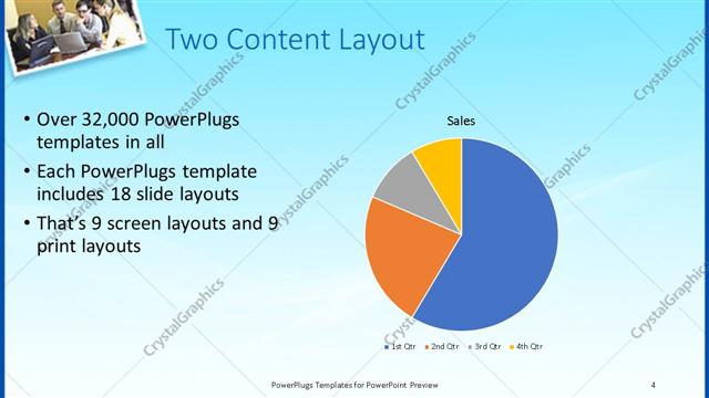 Two Content presentation slide layout