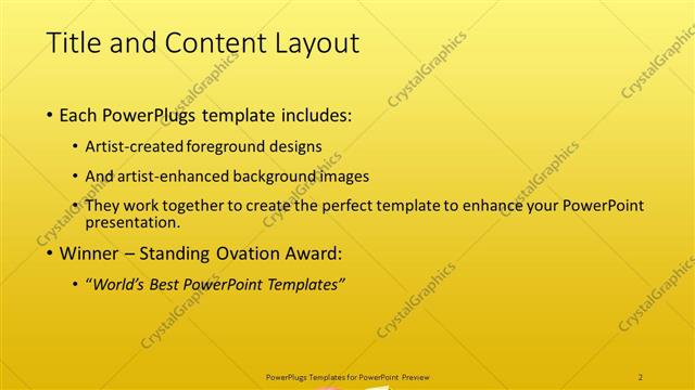 Title and Content presentation slide layout