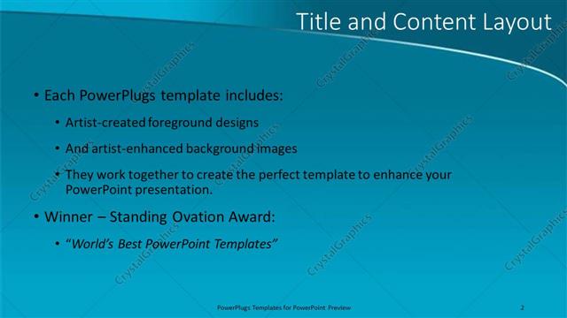 Title and Content presentation slide layout