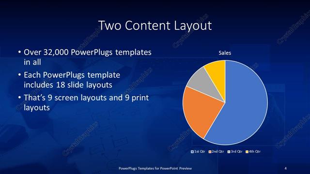 Two Content presentation slide layout