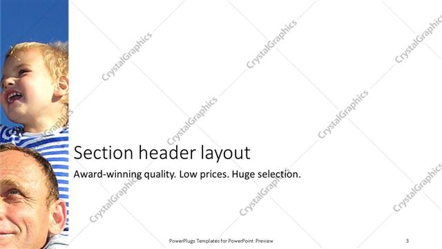 Section Header presentation slide layout
