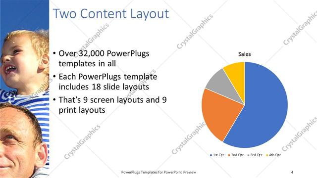 Two Content presentation slide layout
