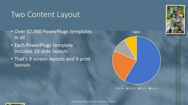 Two Content presentation slide layout