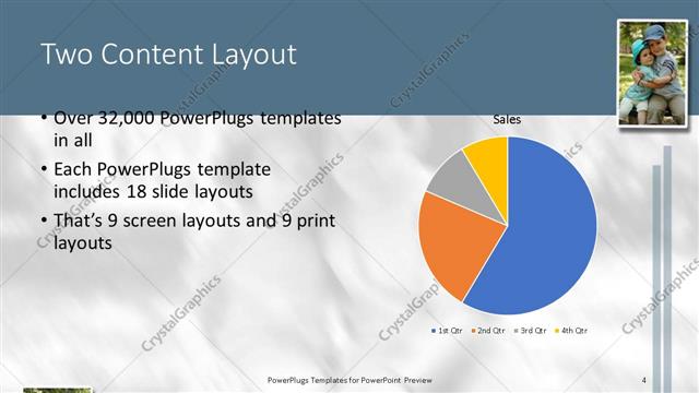 Two Content presentation slide layout