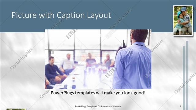 Picture with Caption presentation slide layout