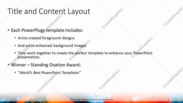 Title and Content presentation slide layout