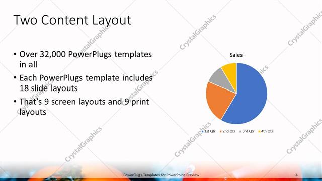 Two Content presentation slide layout