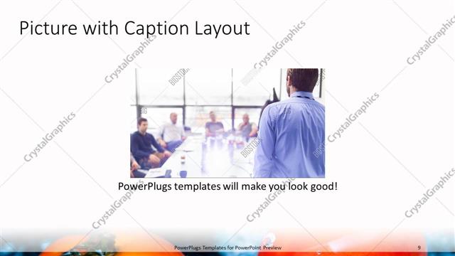 Picture with Caption presentation slide layout