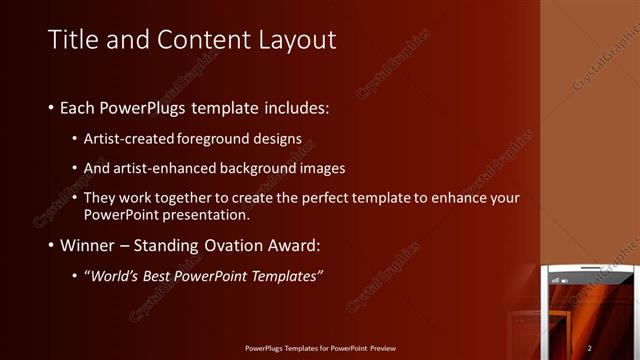 Title and Content presentation slide layout