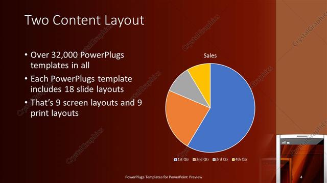Two Content presentation slide layout