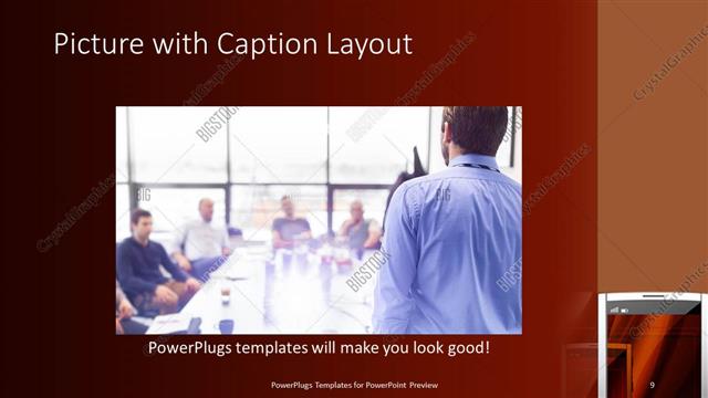 Picture with Caption presentation slide layout