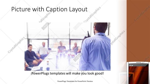 Picture with Caption presentation slide layout