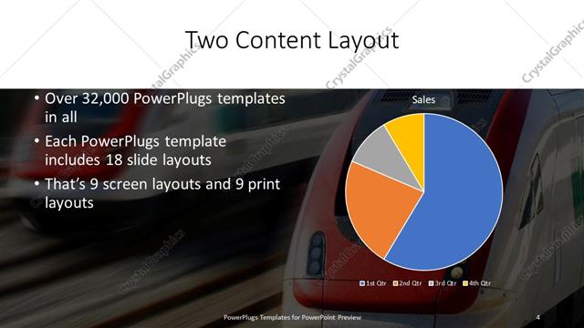 Two Content presentation slide layout
