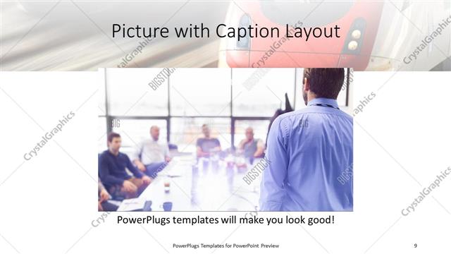 Picture with Caption presentation slide layout